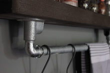 Lade das Bild in den Galerie-Viewer, Gewürzregal aus Holz für die Wand - Braun - 2 Stellflächen