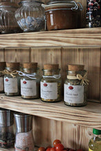 Lade das Bild in den Galerie-Viewer, Gewürzregal aus Holz - für die Wand oder stehend - Geflammt - 5 Stellflächen