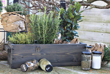 Lade das Bild in den Galerie-Viewer, Blumenkasten " Das Original von Dekorie " aus Holz mit Holz Griffen 30 - 90 cm breit / 19,5 cm tief / in schwarz