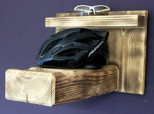 Lade das Bild in den Galerie-Viewer, Fahrrad Wandhalterung aus Holz für Rennrad oder Mountainbike - Fahrradhalterung für die Wand - auch für breite Lenker und Rahmen geflammt