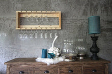 Lade das Bild in den Galerie-Viewer, Weinglasregal aus massivem Holz Natur für Wein - und Sektgläser