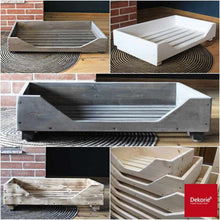 Lade das Bild in den Galerie-Viewer, XXL Hundebett aus Holz für große Hunde - 110 oder 120 cm Hundekorb/Hundesofa