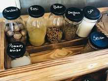 Lade das Bild in den Galerie-Viewer, Gewürzhalter Gewürzregal Utensilienbox Küche Tablethalter Rezeptehalter Holz geflammt