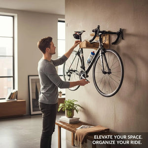 rennrad wandhalterung vertikal Fahrrad Wandhalterung aus Holz für Rennrad oder Mountainbike