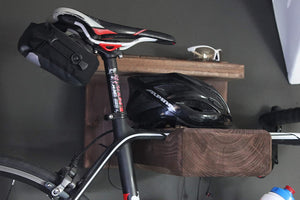 Fahrrad Wandhalterung aus Holz für Rennrad oder Mountainbike - Fahrradhalterung für die Wand - auch für breite Lenker und Rahmen
