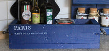 Lade das Bild in den Galerie-Viewer, Ordnungsbox Küche Bad Holz blau Vintage Shabby Holzkiste Holzbox
