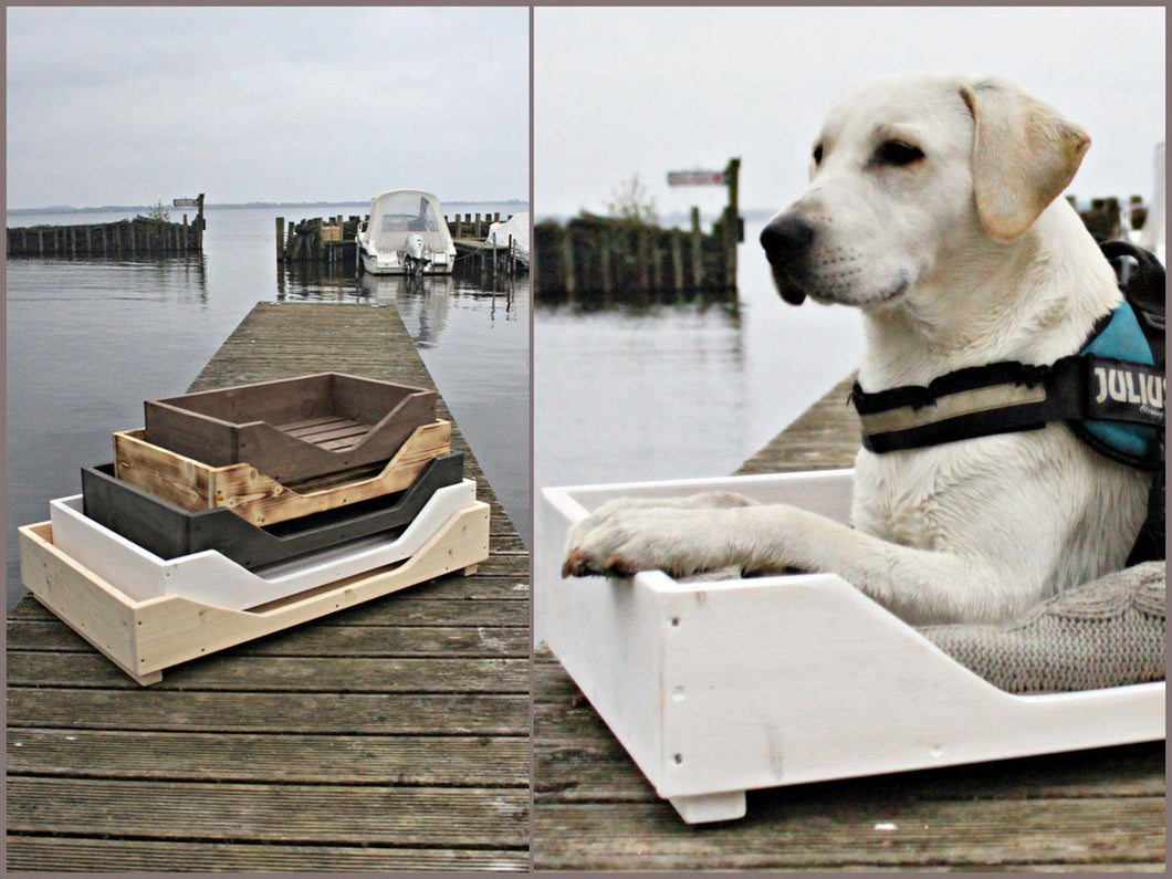 XXL Hundebett aus Holz für große Hunde - 110 oder 120 cm Hundekorb/Hundesofa